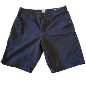 GAP men's Casual Chino Navy Blue essential khaki 10" shorts size 32